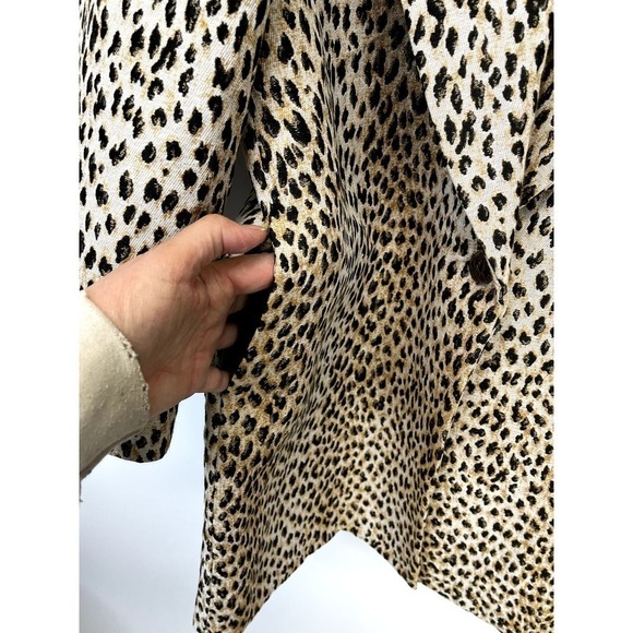 Diane von Furstenburg Britta Leopard Print Overcoat SZ 12 - Picture 8 of 12